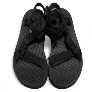 Teva Black Platform Sandals Size 9